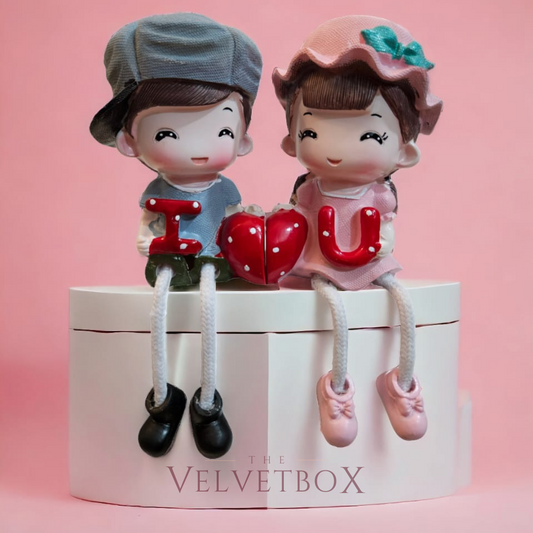 Cute pink couple dolls - Valentine gift