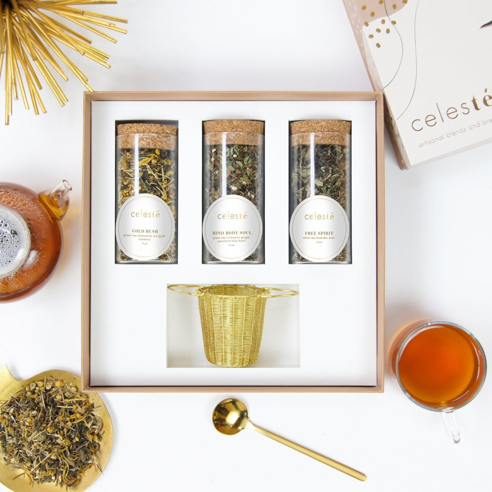 tea loose leaf gift box serenity by celeste